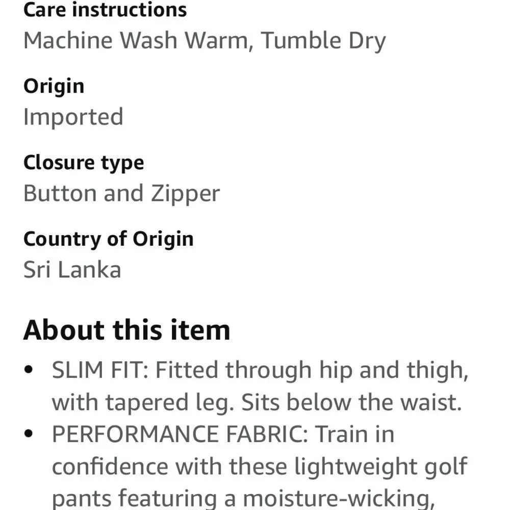 Amazon Essentials Light Khaki Golf Short size 38